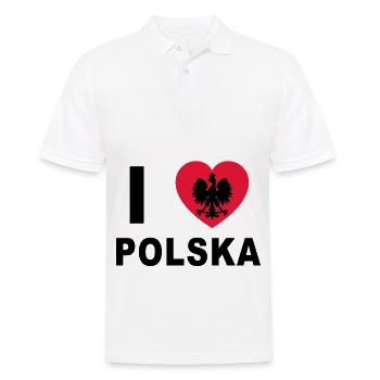 J'aime la Pologne / J'aime la Pologne - Polo Homme - blanc - Devant - Kai (181cm)