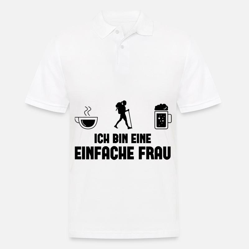 Ich bin ein Einfache Frau - - Männer Poloshirt - Weiß