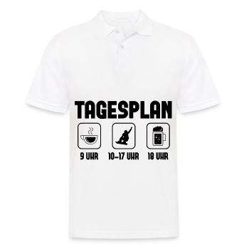 Tagesplan - - Männer Poloshirt - Weiß - Vorne - Kai (181cm)