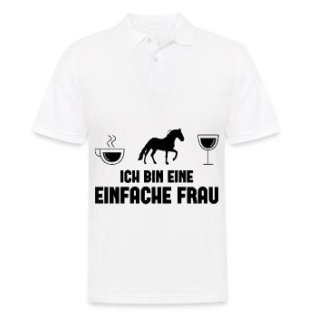 Ich bin ein Einfache Frau - (2) - Männer Poloshirt - Weiß - Vorne - Kai (181cm)