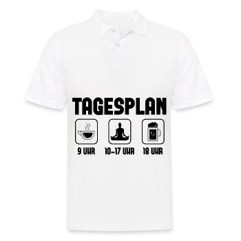 Tagsplan - - Männer Poloshirt - Weiß - Vorne - Kai (181cm)