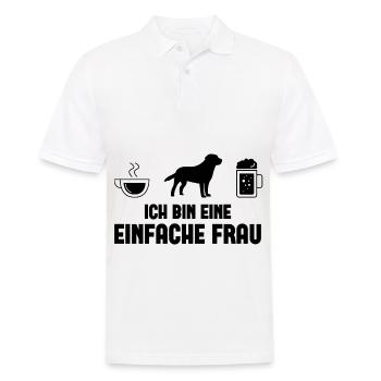 Ich bin ein Einfache Frau - - Männer Poloshirt - Weiß - Vorne - Kai (181cm)