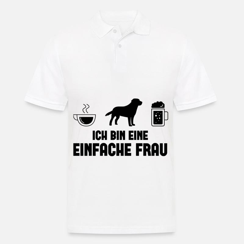Ich bin ein Einfache Frau - - Männer Poloshirt - Weiß