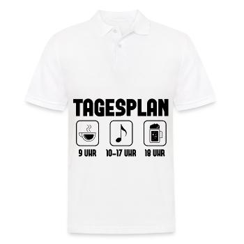 Tagesplan - - Männer Poloshirt - Weiß - Vorne - Kai (181cm)