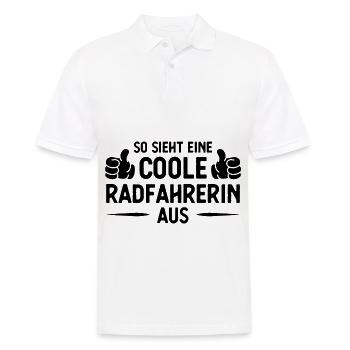 Also Sieht ein Coole Radfahrer AUS - - Männer Poloshirt - Weiß - Vorne - Kai (181cm)