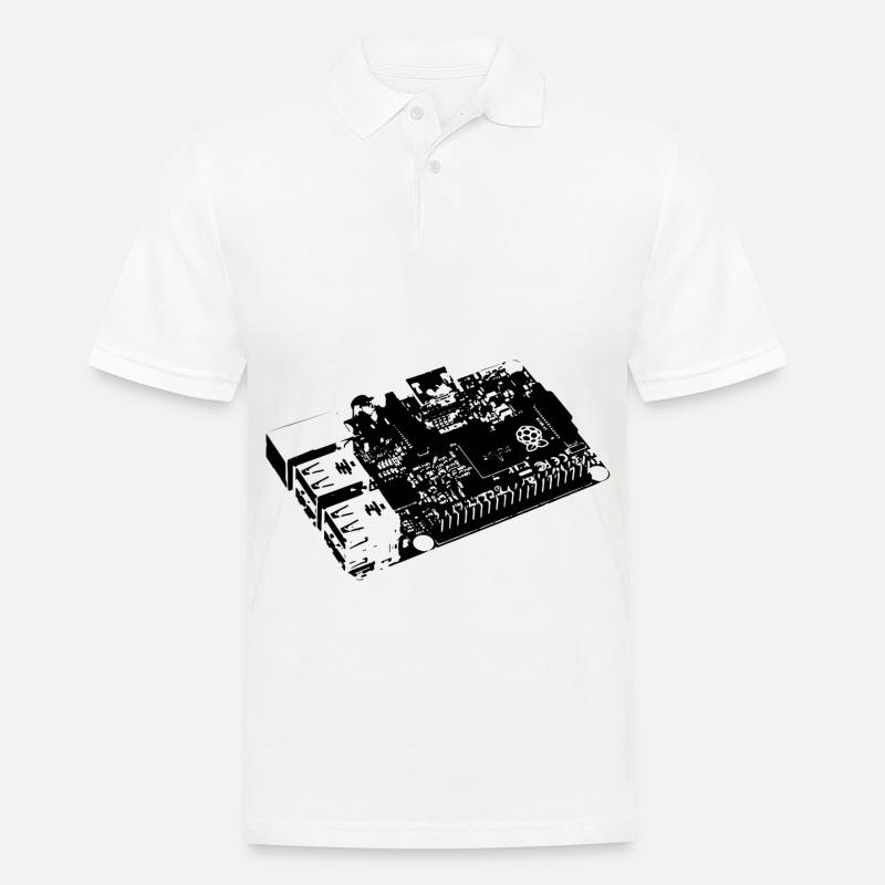 DIY - Raspberry Pi - Linux - Männer Poloshirt - Weiß