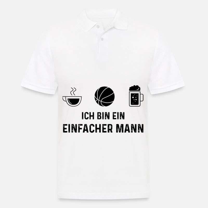 Ich bin ein Einfacher Mann - - Männer Poloshirt - Weiß