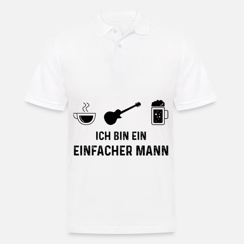 Ich bin ein Einfacher Mann - - Männer Poloshirt - Weiß