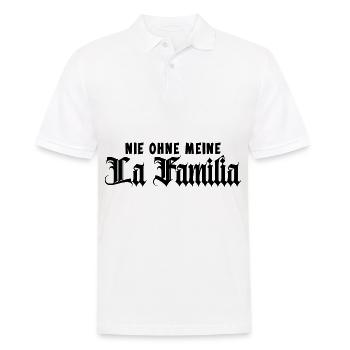 “Familia” die Familie, Das einzige was Zählt - Männer Poloshirt - Weiß - Vorne - Kai (181cm)