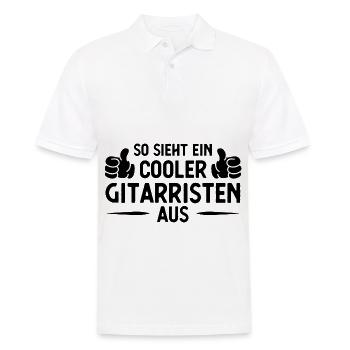 SOHT EIN Kühler Gitarreisten AUS - - Männer Poloshirt - Weiß - Vorne - Kai (181cm)