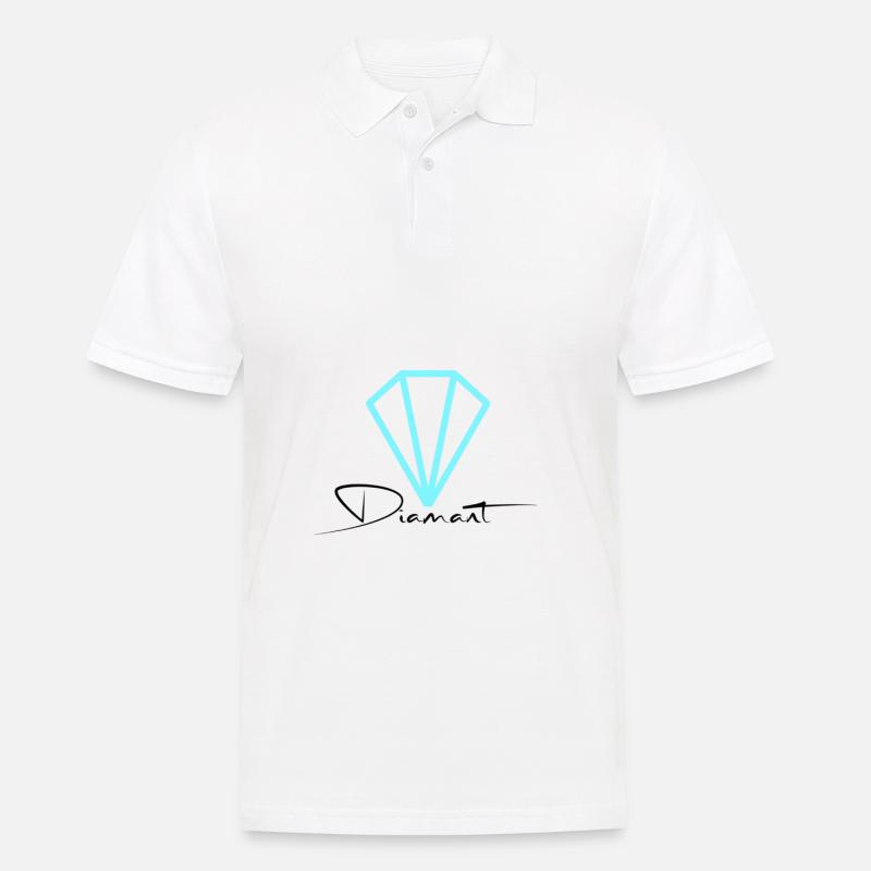 Edelstein Diamant - Männer Poloshirt - Weiß