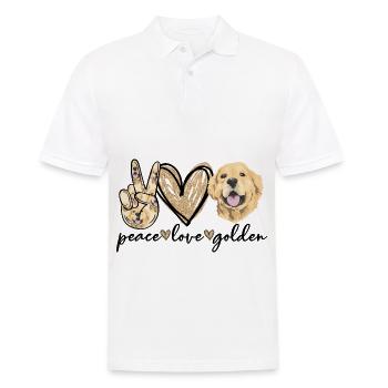 Golden retriever - Polo Homme - blanc - Devant - Kai (181cm)