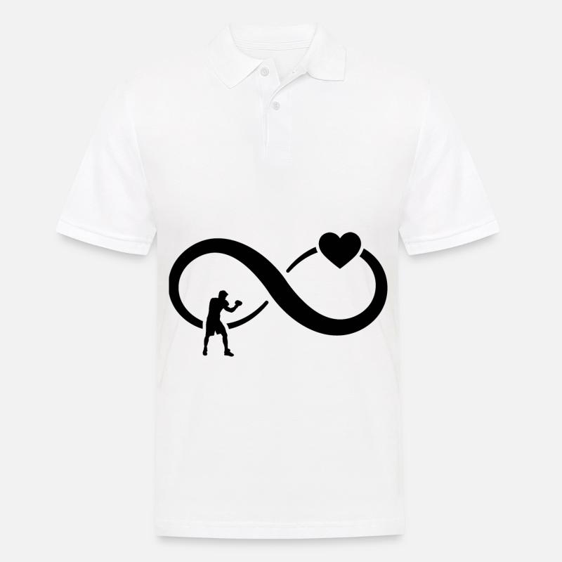 Infinity Heart et la boxe - - Polo Homme - blanc