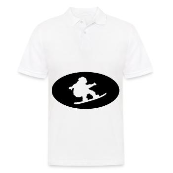Semicircle and Snowboarding - (2) - Men's Polo Shirt - white - Front - Kai (181cm)