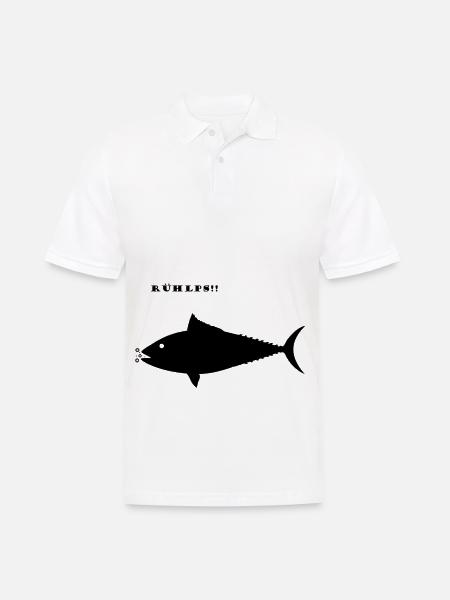 Rühlps Thunfisch Shirt Bodybulding - Männer Poloshirt - Weiß
