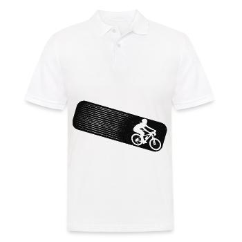 Vintage Radfahrer - - Männer Poloshirt - Weiß - Vorne - Kai (181cm)