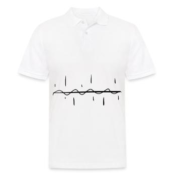 wave line stroke pattern wavy - Men's Polo Shirt - white - Front - Kai (181cm)