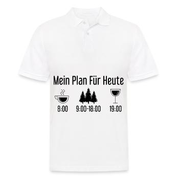 Mein Plan für Heute 3 - (2) - Männer Poloshirt - Weiß - Vorne - Kai (181cm)