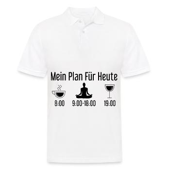 Mein Plan für Heute - (2) - Männer Poloshirt - Weiß - Vorne - Kai (181cm)