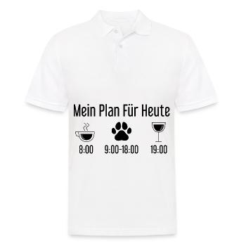 Mein Plan für Heute 3 - (2) - Männer Poloshirt - Weiß - Vorne - Kai (181cm)