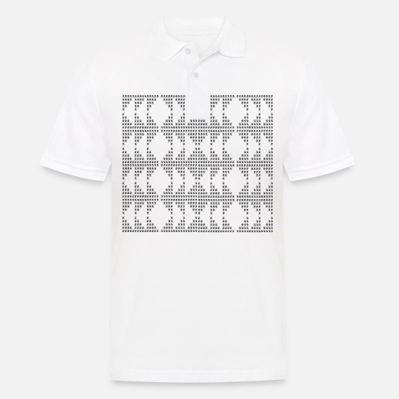 Einzigartiges D-Muster - Männer Poloshirt - Weiß