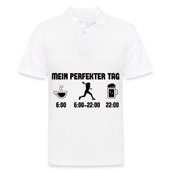 Mein Perfekt-Tag 1 - - Männer Poloshirt - Weiß - Vorne - Kai (181cm)