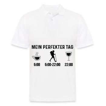 Mein Perfekt-Tag 1 - (2) - Männer Poloshirt - Weiß - Vorne - Kai (181cm)