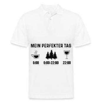 Mein Perfekt-Tag 3 - (2) - Männer Poloshirt - Weiß - Vorne - Kai (181cm)