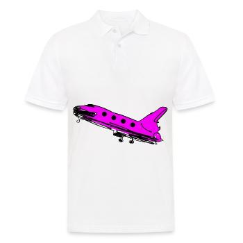 fusée rose voyage voyage fly fusée - Polo Homme - blanc - Devant - Kai (181cm)