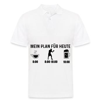 Mein Plan für Heute - - Männer Poloshirt - Weiß - Vorne - Kai (181cm)