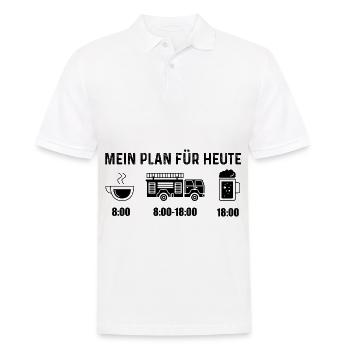Mein Plan für Heute 1 - (2) - Männer Poloshirt - Weiß - Vorne - Kai (181cm)