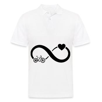 Unendlichkeit Herz und E-Bike - - Männer Poloshirt - Weiß - Vorne - Kai (181cm)