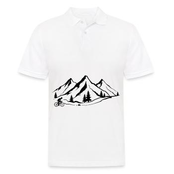 Montagne 1 et cyclisme - - Polo Homme - blanc - Devant - Kai (181cm)