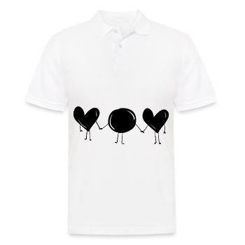 three friends - Men's Polo Shirt - white - Front - Kai (181cm)