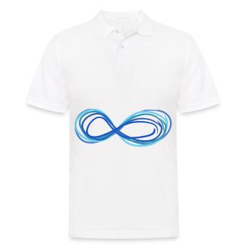 infinite infinity - Men's Polo Shirt - white - Front - Kai (181cm)