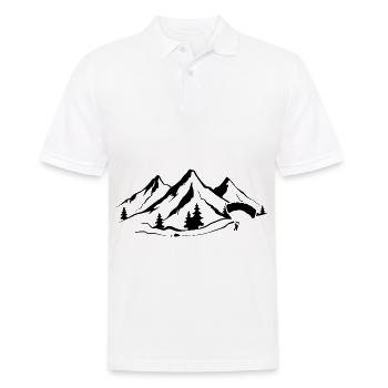Montagne 1 et parapente - - Polo Homme - blanc - Devant - Kai (181cm)