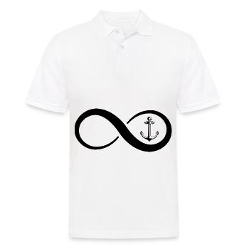 Unendlichkeit und Segeln 1 - - Männer Poloshirt - Weiß - Vorne - Kai (181cm)