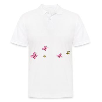 symboles forme nature papillon abeilles animaux - Polo Homme - blanc - Devant - Kai (181cm)