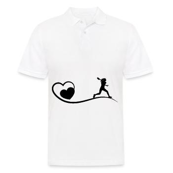 Herz und Tennis - - Männer Poloshirt - Weiß - Vorne - Kai (181cm)