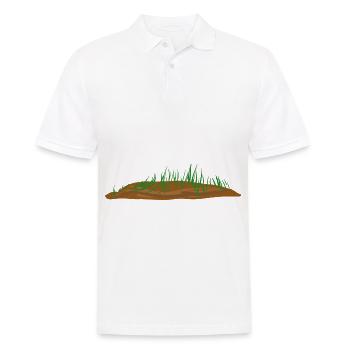 erde boden grass symbol landschaft - Männer Poloshirt - Weiß - Vorne - Kai (181cm)