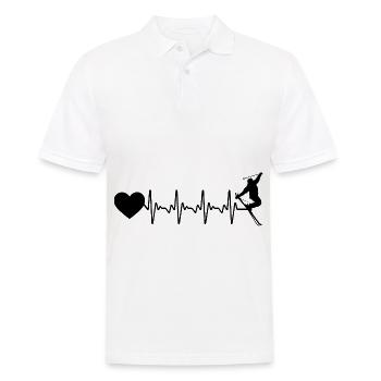 Heartbeat Heart et ski - (2) - Polo Homme - blanc - Devant - Kai (181cm)