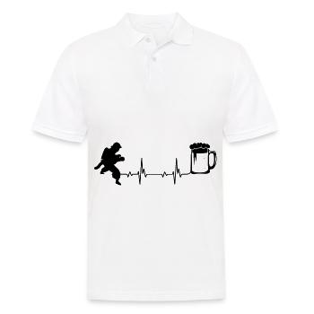 Heartbeat Beer et pompiers - - Polo Homme - blanc - Devant - Kai (181cm)