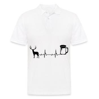 Heartbeat Beer et chasse - (3) - Polo Homme - blanc - Devant - Kai (181cm)