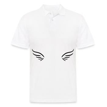 deux anges d’aile voler symbole protéger - Polo Homme - blanc - Devant - Kai (181cm)