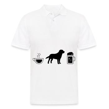 Café bière et chien - (5) - Polo Homme - blanc - Devant - Kai (181cm)