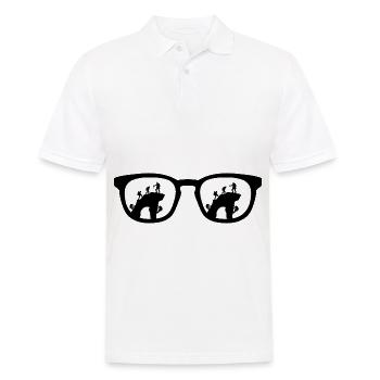 Sunglasses and climbing - - Men's Polo Shirt - white - Front - Kai (181cm)