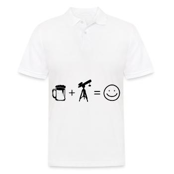 Beer Smile Face et astronomie - - Polo Homme - blanc - Devant - Kai (181cm)
