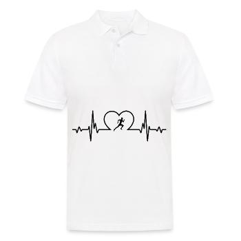 Heartbeat Heart et course - (3) - Polo Homme - blanc - Devant - Kai (181cm)