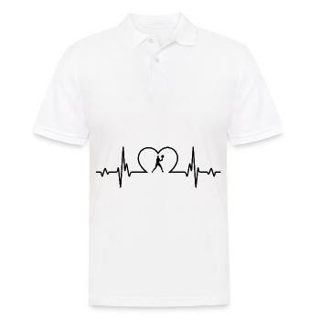 Heartbeat Heart et Tennis 1 - - Polo Homme - blanc - Devant - Kai (181cm)