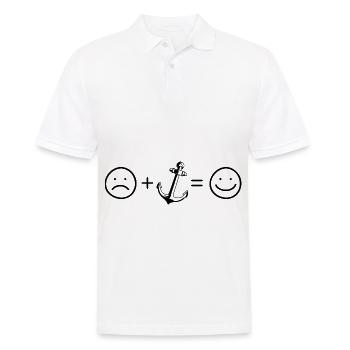 Smile Face et voilier - (2) - Polo Homme - blanc - Devant - Kai (181cm)